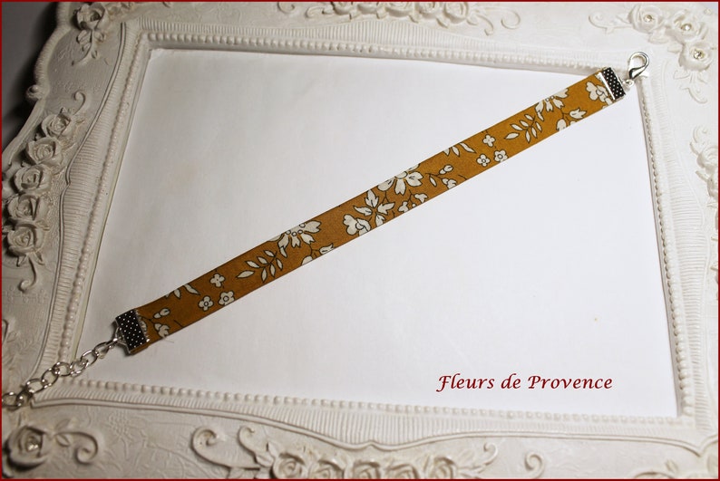 Bracelet Tissu Liberty Capel Moutarde image 2