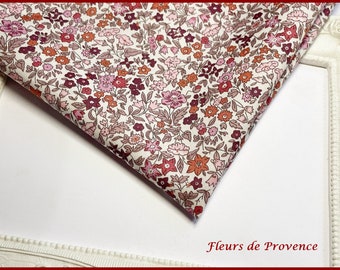 Lot personnalisée tissu Liberty Ava rose / Bordeaux