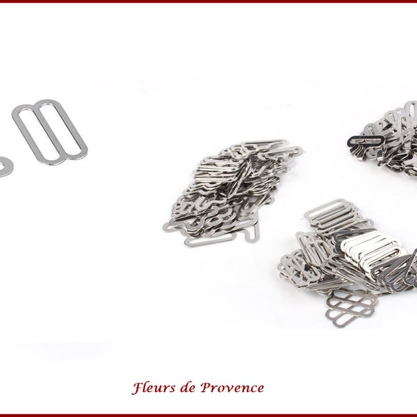 50 attaches noeud papillon gris / clip réglable métal silver / fermoir noeud pap / création couture mariage noël