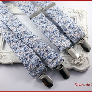 Blue Liberty Eloise Fabric Suspenders - man/child/baby