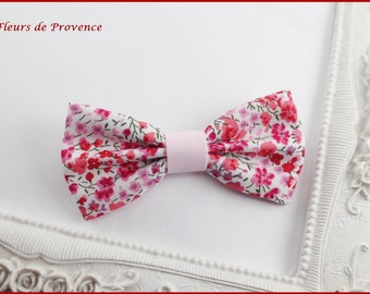 Barrette ou Broche Noeud Papillon Liberty Phoebe rose femme / fille