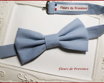 Bow tie / suit pocket / cufflinks Light blue fabric - Man / child / baby