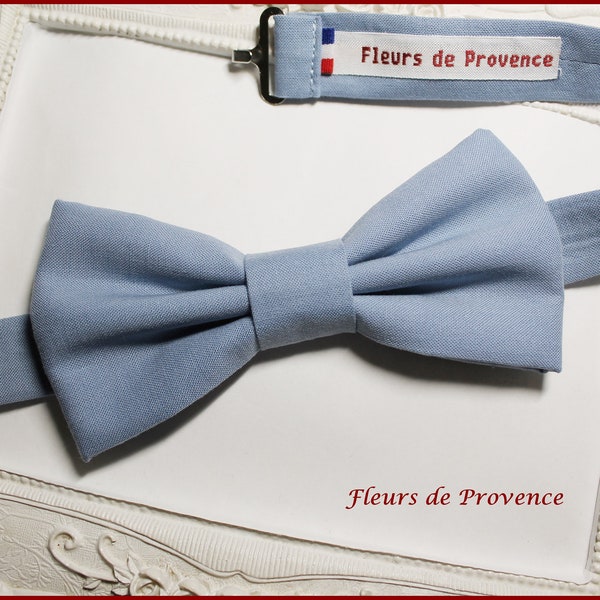 Noeud Papillon / pochette costume / boutons manchette Tissu bleu clair - Homme / enfant / bebe