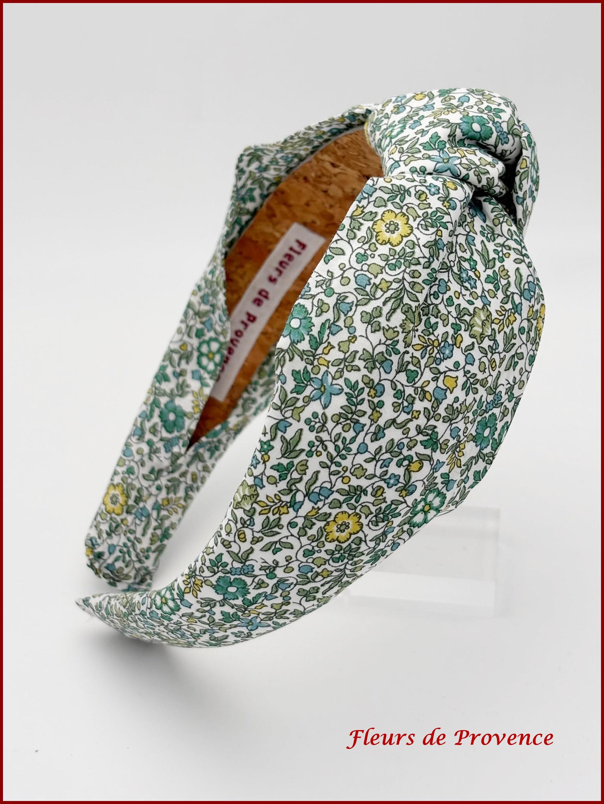 Headband/band With Top Knot in Liberty Katie and Millie Mint  display picture 1