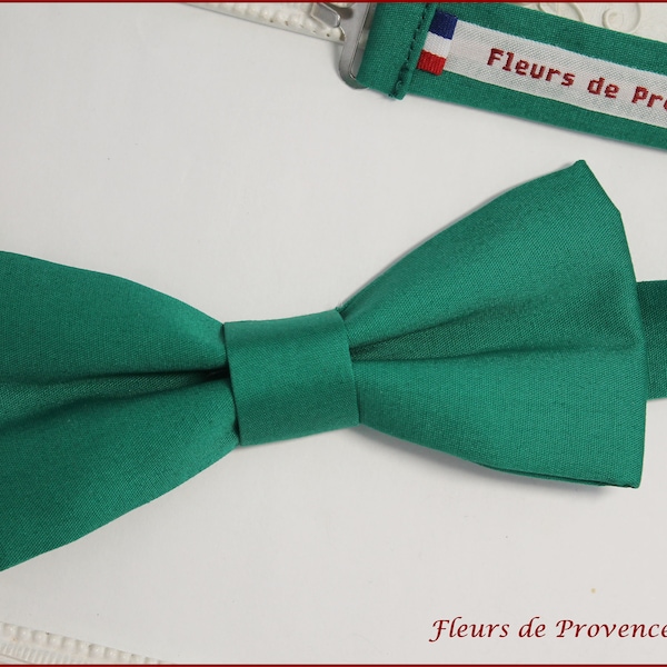 Noeud Papillon / pochette costume / boutons manchette élégant Vert émeraude - Homme / Bebe / Enfants