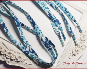 Paire de lacets Tissu Liberty Wiltshire Blue Crystal