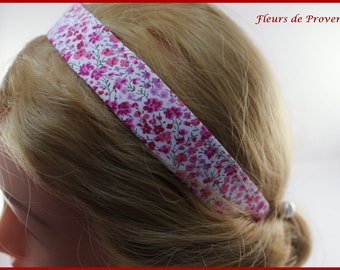 Headband / Bandeaux en Liberty Tissu Liberty Phoebe rose  - Femme / fille