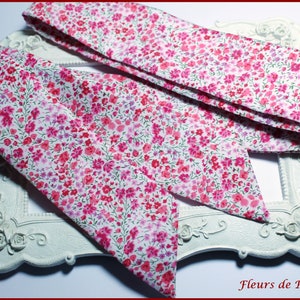 Belt for Girls Liberty Fabric Phoebe pink and white