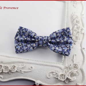 Bow Tie Bar Fabric Liberty pepper blue