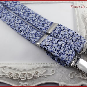 Blue Liberty Pepper Fabric Suspenders - man/child/baby