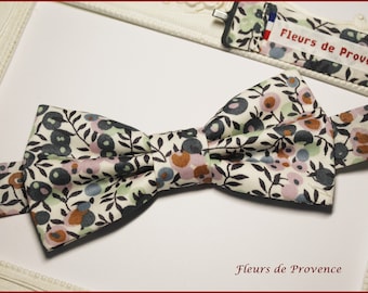 Noeud Papillon / pochette costume / boutons manchette Tissu Liberty Wiltshire sauge - Homme / enfant / bebe