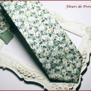 Tie / pocket square / cufflinks Liberty Marguerite English green - Men / children