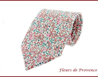 Cravate Tissu Liberty Eloise dragée rose - Homme / enfant