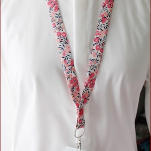 Verpleegster badge houder Stof Liberty Witshire geurende erwten, sleutelhanger, nekband, verzorger accessoire, master gift, ATSEM