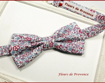 Bow tie / cufflinks / pocket square Liberty fabric Katie and Millie – Fuchsia - Men / children / babies