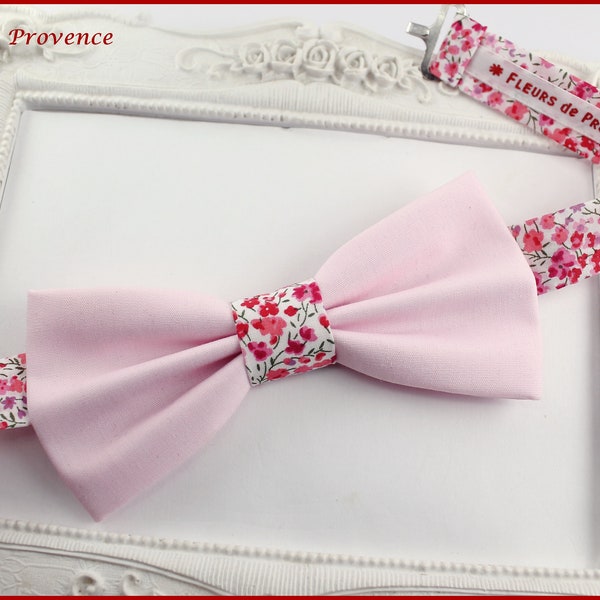 Bow tie / pocket square / cufflinks Rose and Liberty Phoebe pink - man / child / Baby