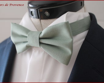 Elegant sage green bow tie / pocket square / cufflinks - Men / children / babies