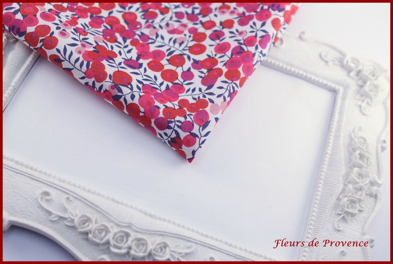 Noeud Papillon / pochette costume / boutons manchette Tissu Liberty Wiltshire pois de senteur berry Homme / enfant / bebe image 4