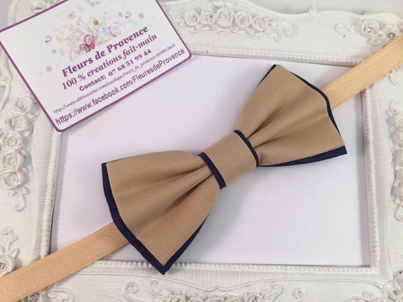 Noeud Papillon Double Camel Et Bleu Marine Homme Enfant Etsy