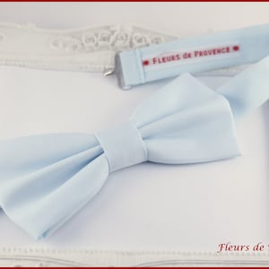 Bow tie / Suit pocket / Cufflinks - Powder blue Liberty fabric - Man / child / baby