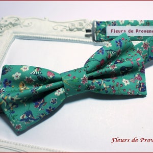 Bow tie / suit pocket / cufflinks Liberty fabric Donna leigh Jade Man / child / baby Noeud Papillon Homme