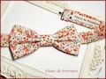 Bow tie / pocket square / cufflinks Liberty Phoebe Capucines fabric - Men's / Children's / Baby