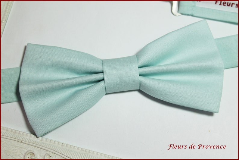 Bow tie / suit pocket / Mint Green cufflinks Men / Children / Baby image 2