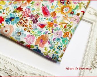 Cravate / Pochette costume / Boutons manchette - Tissu Liberty Meadow Rainbow - Homme / enfant