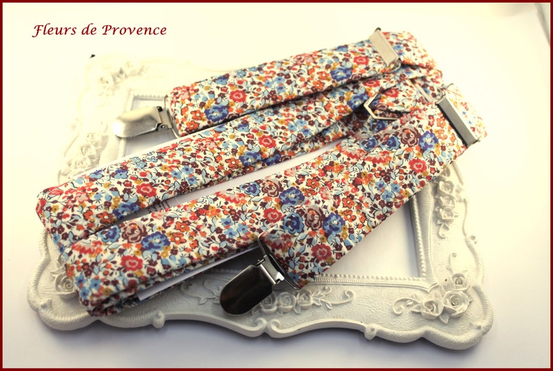 Liberty Fabric Suspenders With Autumn Flowers for Men/children/babies