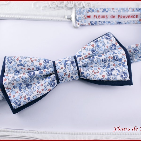 Papillon doppio Liberty Eloise tessuto blu - Uomo / Bambino / Neonato