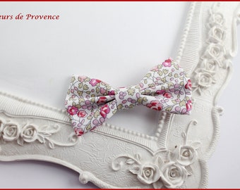 Bar / Brooch Fabric Liberty Eloise pink and white for Woman / Girl / baby