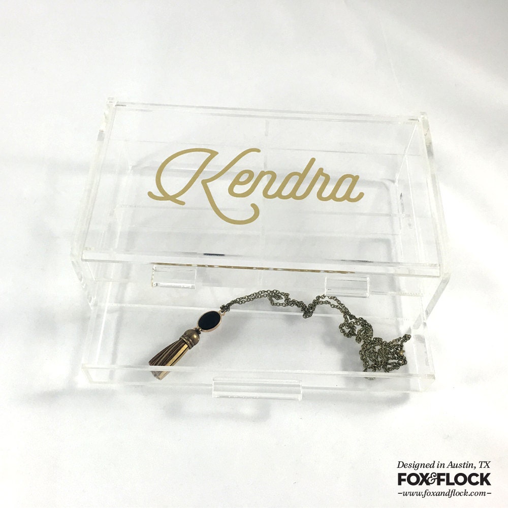 Personalized Jewelry Box Personalized Acrylic Box Custom