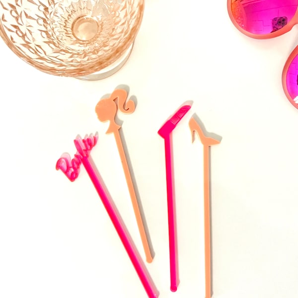 Barbie Inspired Swizzle Sticks