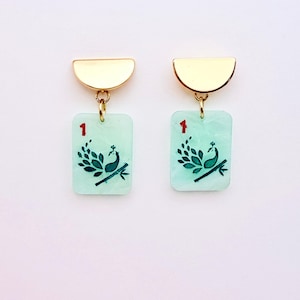 Mahjong Tile Earrings image 1