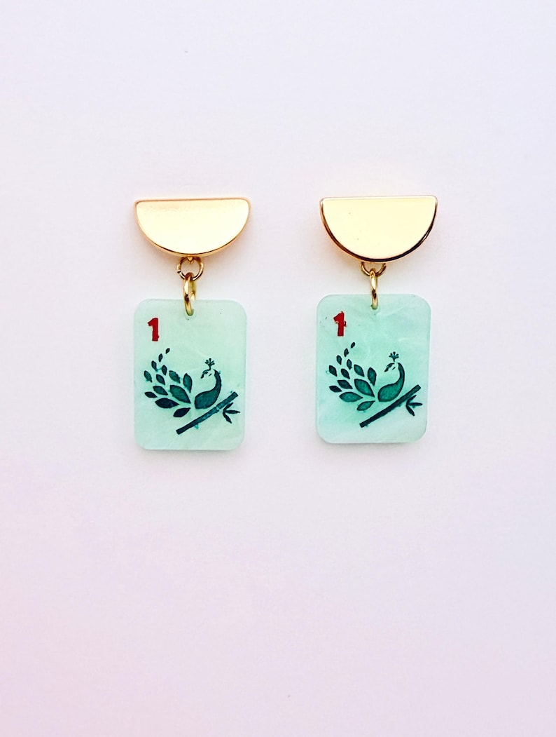 Mahjong Tile Earrings image 1