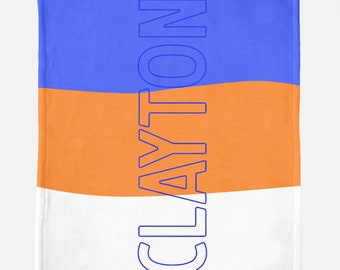 Camp Longhorn Personalized Minky Blanket - Blob