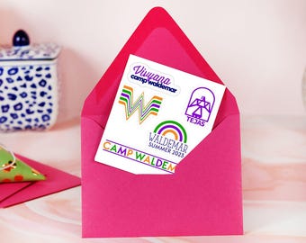 Personalized camp waldemar stickers