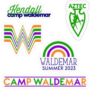 Personalized Camp Waldemar Stickers - Etsy