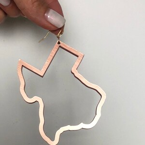 Metallic Texas Earrings, Gift for Her, Girlfriend Gift, Acrylic Earrings, Acrylic Jewelry, Fun Earrings image 4