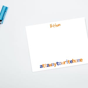 Personalized camp stationery - camp longhorn attawaytowritehome note cards