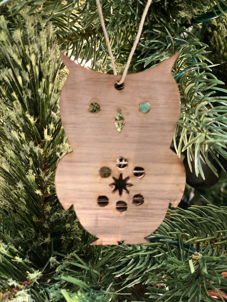 Modern Christmas Modern Ornament Woodland Friends Ornaments Stocking Ornament, Wood Ornament