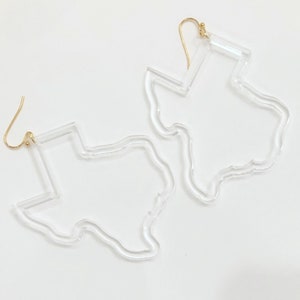 Metallic Texas Earrings, Gift for Her, Girlfriend Gift, Acrylic Earrings, Acrylic Jewelry, Fun Earrings image 5