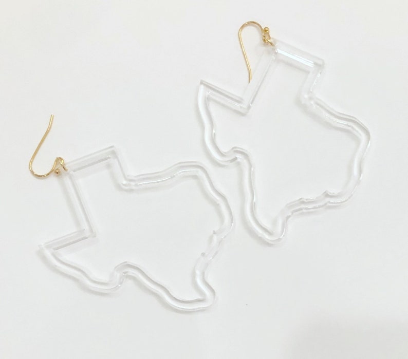 Metallic Texas Earrings, Gift for Her, Girlfriend Gift, Acrylic Earrings, Acrylic Jewelry, Fun Earrings image 5