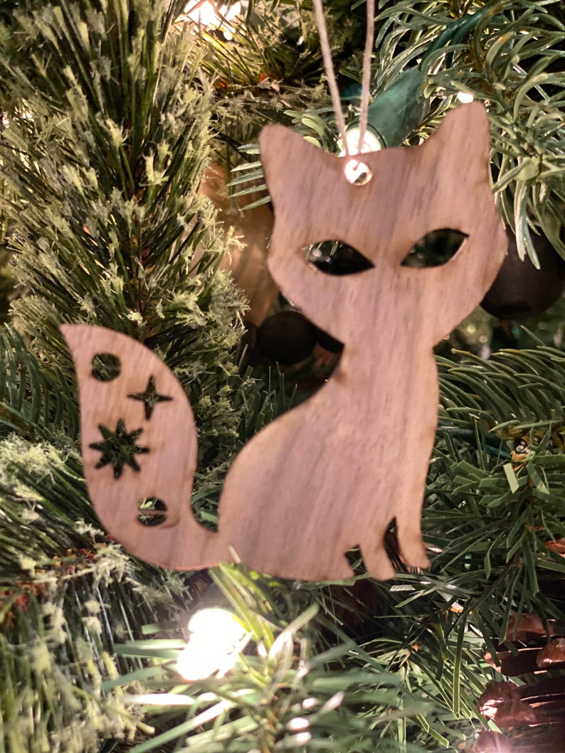 Modern Christmas Modern Ornament Woodland Friends Ornaments Stocking Ornament, Wood Ornament