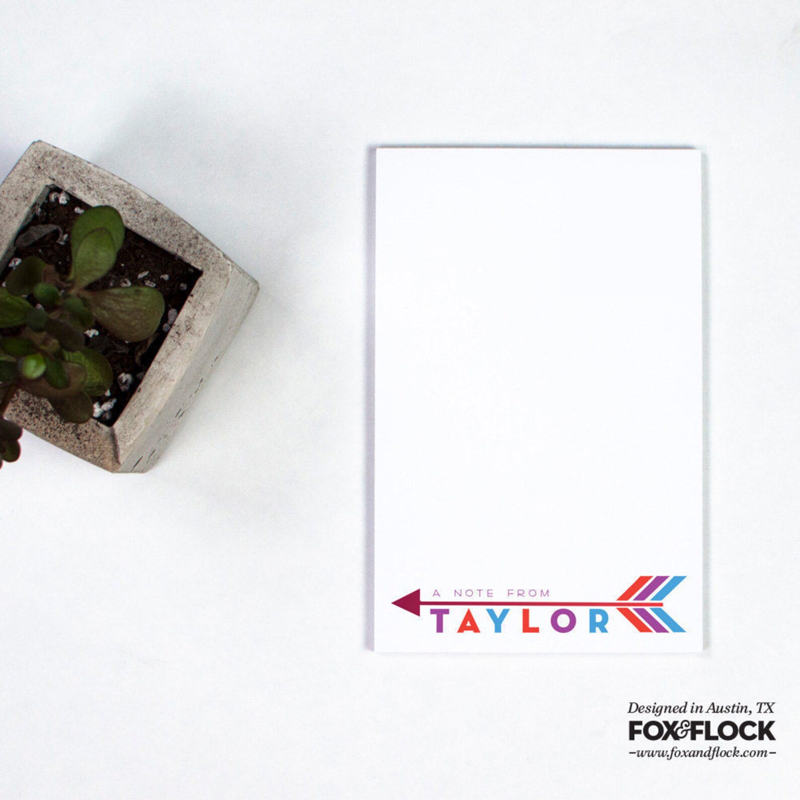 Personalized Notepad Arrow - Etsy