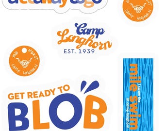 Camp longhorn stickers