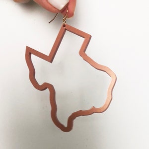 Metallic Texas Earrings, Gift for Her, Girlfriend Gift, Acrylic Earrings, Acrylic Jewelry, Fun Earrings image 2