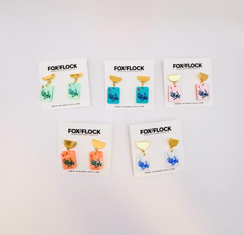 Mahjong Tile Earrings image 4