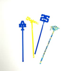 Custom Graduation Swizzle Sticks