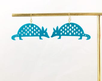 Armadillo Earrings, Locally Designed in Austin, Texas
